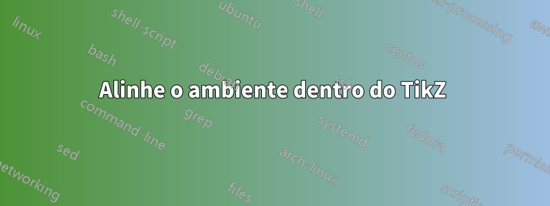 Alinhe o ambiente dentro do TikZ