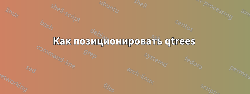 Как позиционировать qtrees