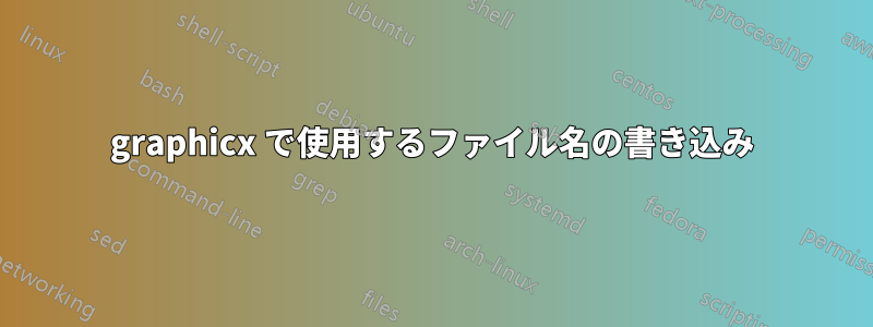 graphicx で使用するファイル名の書き込み