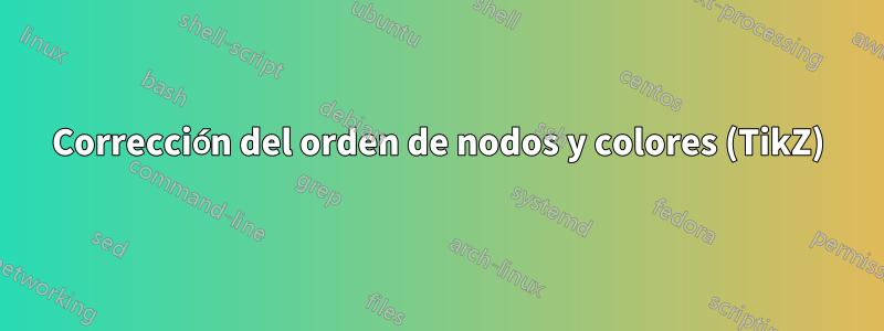 Corrección del orden de nodos y colores (TikZ)