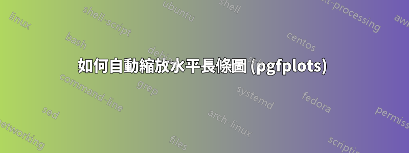 如何自動縮放水平長條圖 (pgfplots)