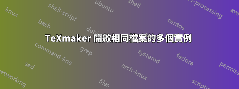 TeXmaker 開啟相同檔案的多個實例