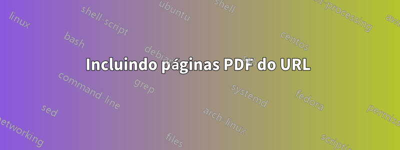 Incluindo páginas PDF do URL