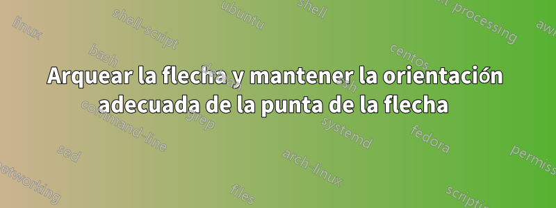 Arquear la flecha y mantener la orientación adecuada de la punta de la flecha 