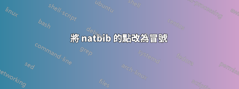 將 natbib 的點改為冒號