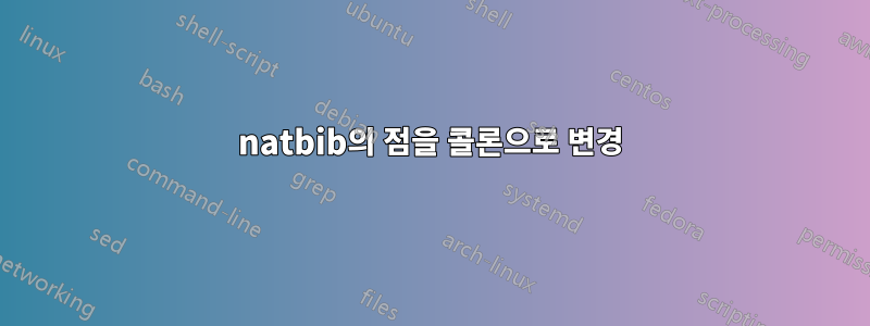 natbib의 점을 콜론으로 변경