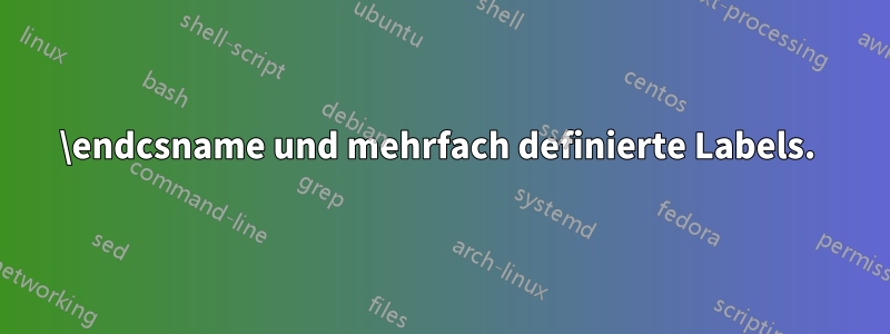 \endcsname und mehrfach definierte Labels. 