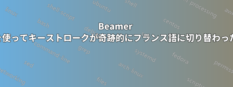 Beamer を使ってキーストロークが奇跡的にフランス語に切り替わった 