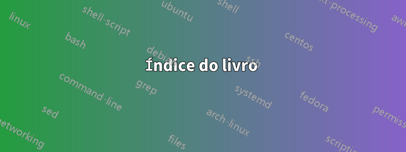 Índice do livro