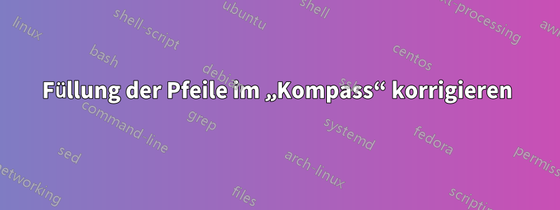 Füllung der Pfeile im „Kompass“ korrigieren