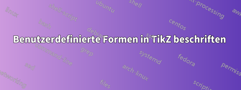 Benutzerdefinierte Formen in TikZ beschriften