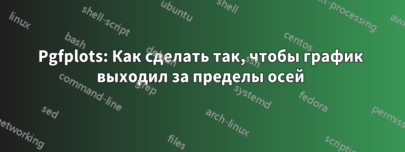 Pgfplots: Как сделать так, чтобы график выходил за пределы осей