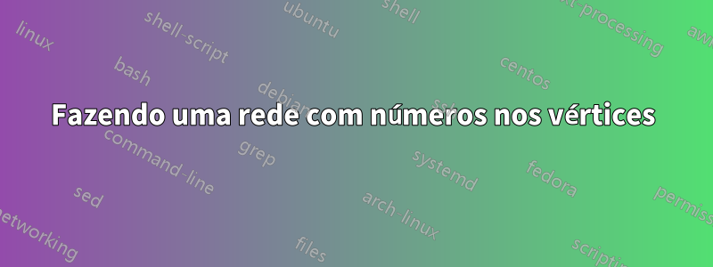 Fazendo uma rede com números nos vértices