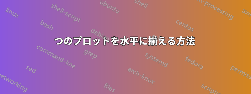 2つのプロットを水平に揃える方法