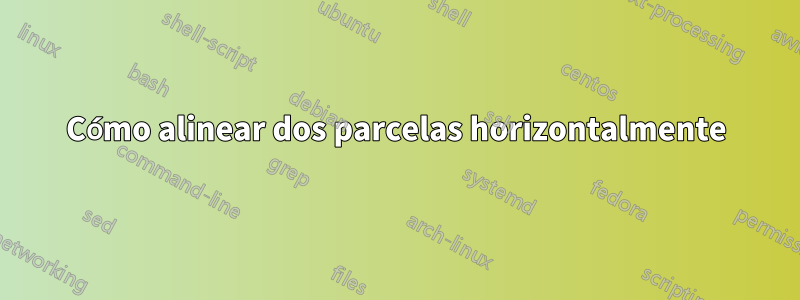 Cómo alinear dos parcelas horizontalmente