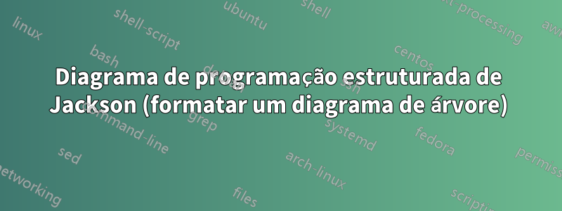 Diagrama de programação estruturada de Jackson (formatar um diagrama de árvore)