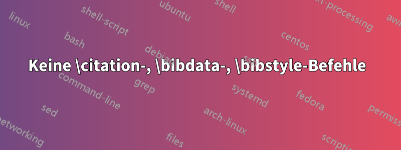 Keine \citation-, \bibdata-, \bibstyle-Befehle 