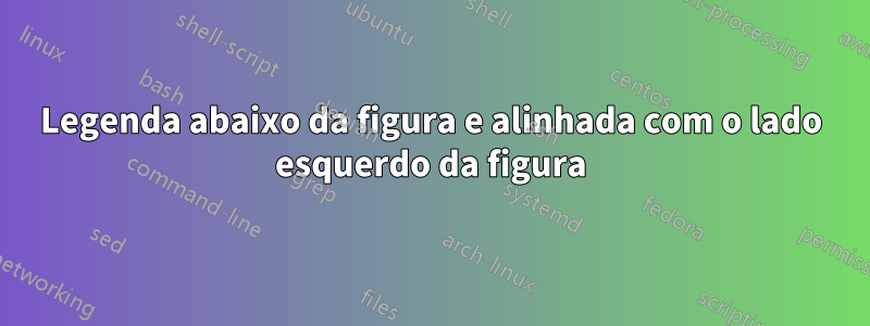 Legenda abaixo da figura e alinhada com o lado esquerdo da figura