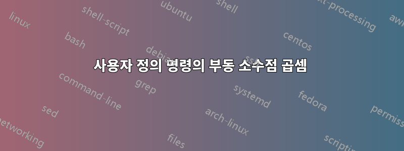 사용자 정의 명령의 부동 소수점 곱셈