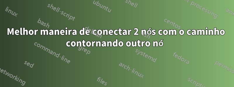 Melhor maneira de conectar 2 nós com o caminho contornando outro nó