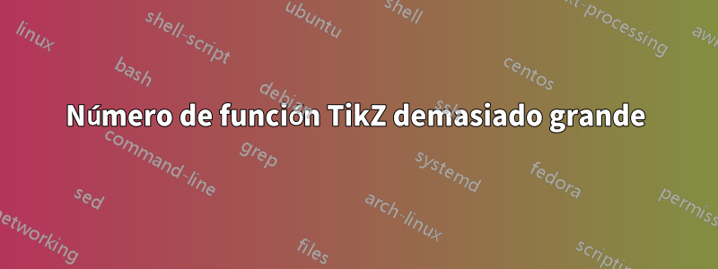 Número de función TikZ demasiado grande