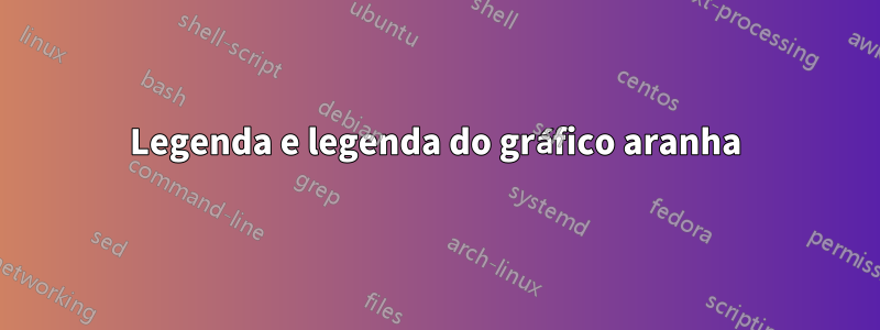 Legenda e legenda do gráfico aranha