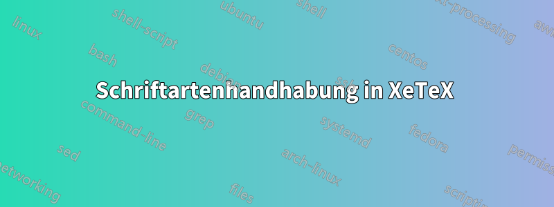 Schriftartenhandhabung in XeTeX