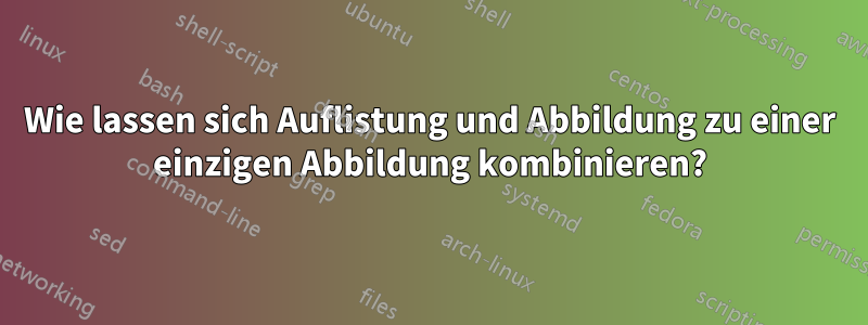 Wie lassen sich Auflistung und Abbildung zu einer einzigen Abbildung kombinieren?