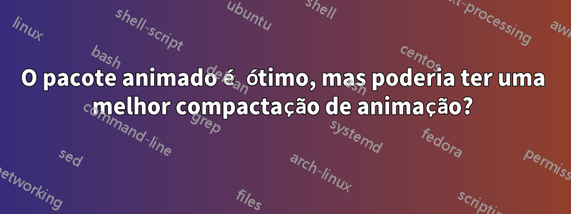 O pacote animado é ótimo, mas poderia ter uma melhor compactação de animação?