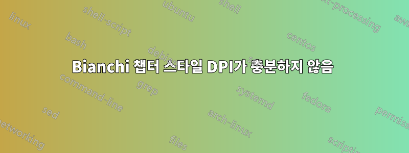 Bianchi 챕터 스타일 DPI가 충분하지 않음