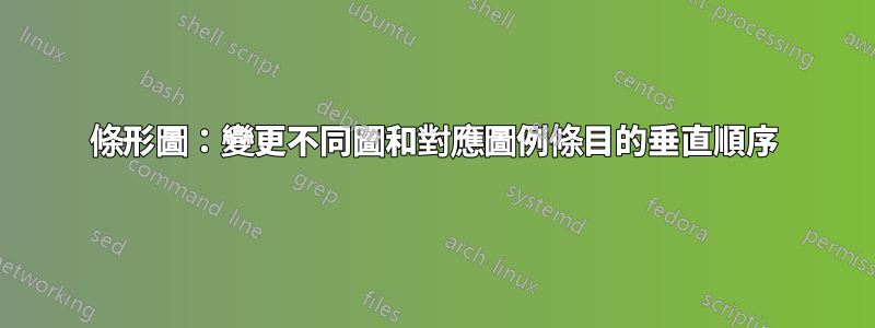 條形圖：變更不同圖和對應圖例條目的垂直順序