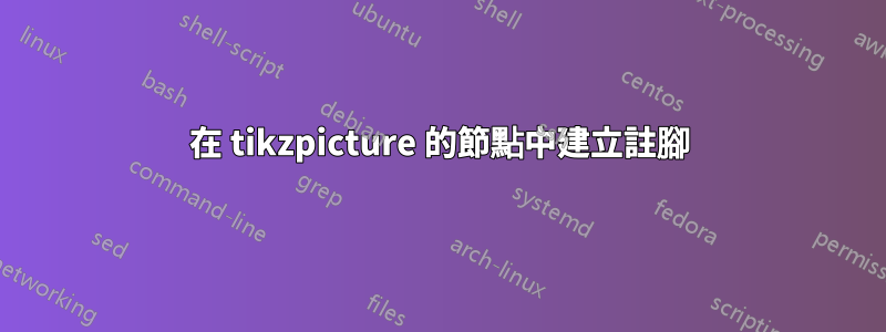 在 tikzpicture 的節點中建立註腳