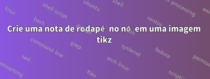 Crie uma nota de rodapé no nó em uma imagem tikz