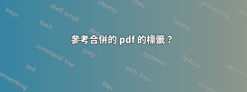 參考合併的 pdf 的標籤？