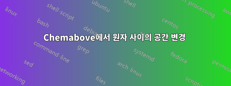 Chemabove에서 원자 사이의 공간 변경