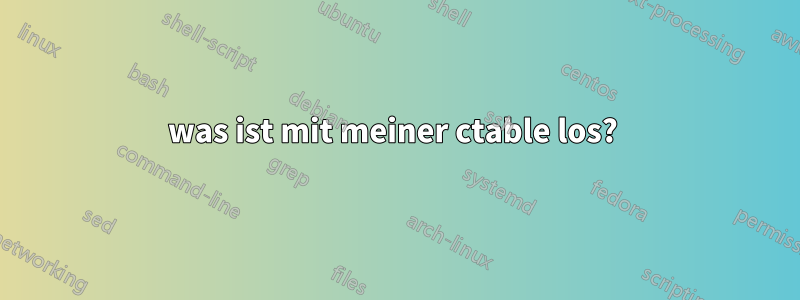 was ist mit meiner ctable los? 