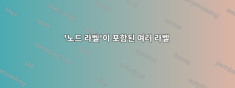 '노드 라벨'이 포함된 여러 라벨