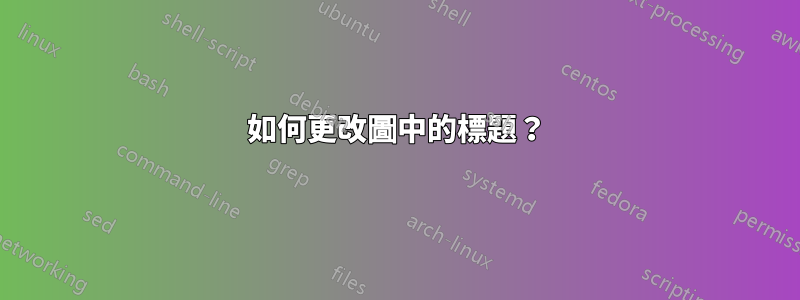 如何更改圖中的標題？