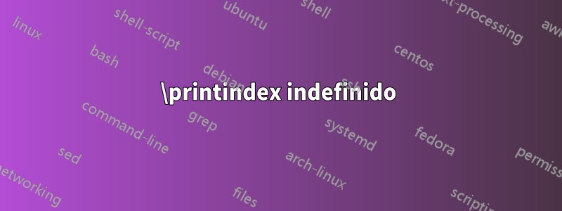 \printindex indefinido