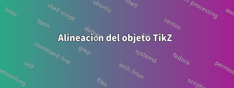 Alineación del objeto TikZ 