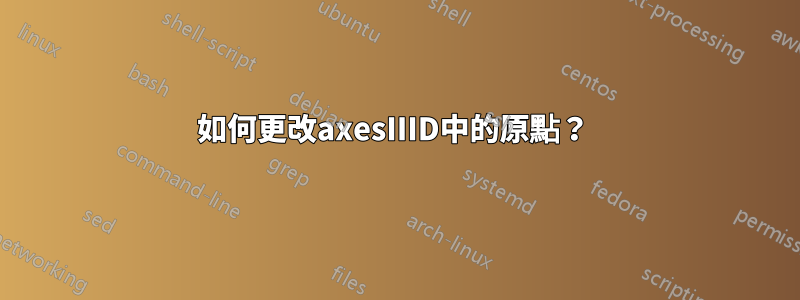 如何更改axesIIID中的原點？ 