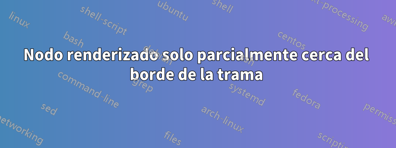 Nodo renderizado solo parcialmente cerca del borde de la trama