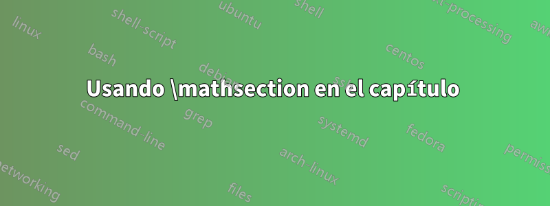 Usando \mathsection en el capítulo