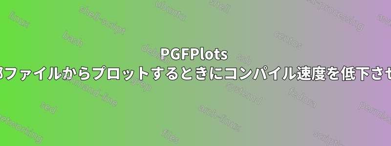 PGFPlots は外部ファイルからプロットするときにコンパイル速度を低下させます