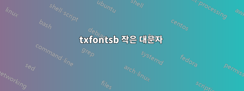 txfontsb 작은 대문자