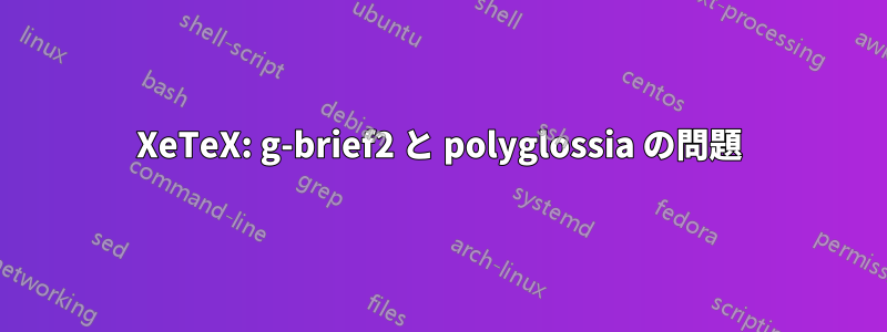 XeTeX: g-brief2 と polyglossia の問題