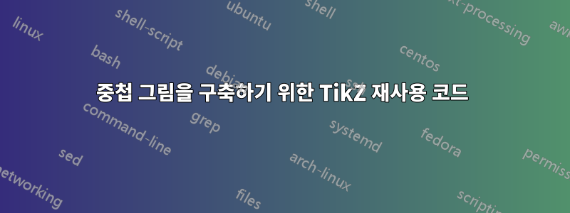 중첩 그림을 구축하기 위한 TikZ 재사용 코드