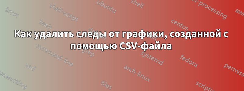 Как удалить следы от графики, созданной с помощью CSV-файла