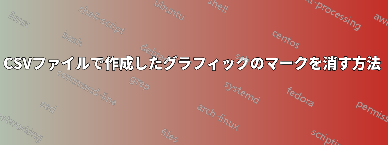 CSVファイルで作成したグラフィックのマークを消す方法