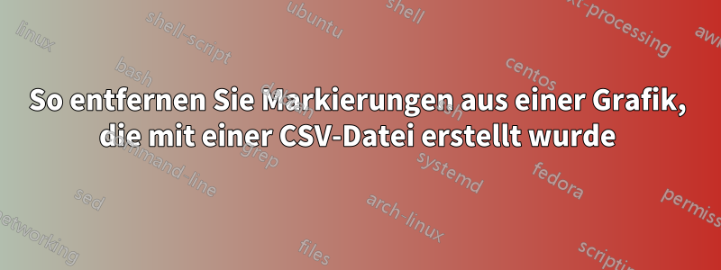 So entfernen Sie Markierungen aus einer Grafik, die mit einer CSV-Datei erstellt wurde